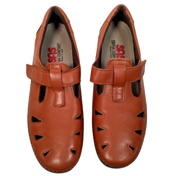 SAS San Antonio Shoes Roamer Shoes Women 11 N Narrow Brown Leather Mary Janes - Picture 2 of 16